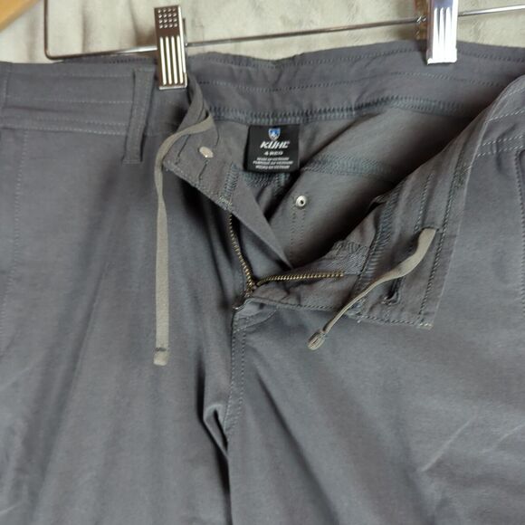 Kuhl Trekr Pants SZ 4 Regular Gray Style 6353 Cinch Up Trekr Hiking Zip Pockets - Picture 7 of 16